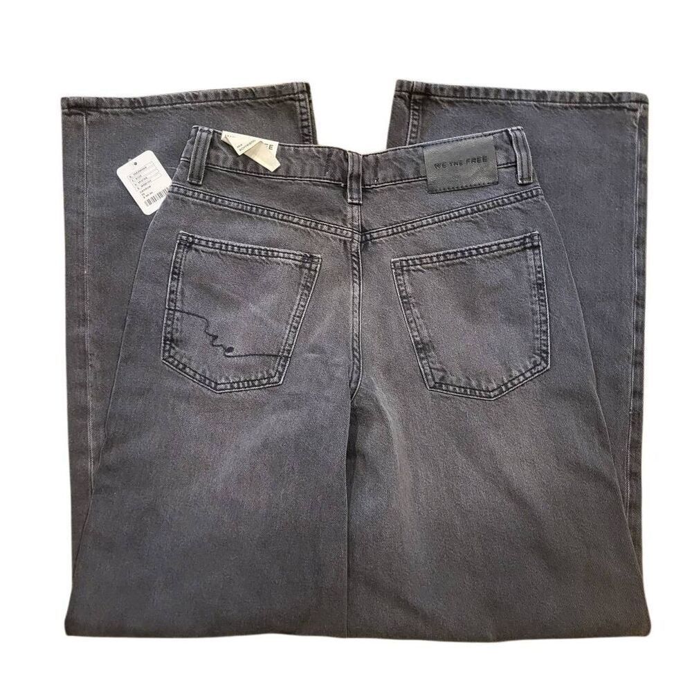 NWT We the Free Jeans Women's 25 Washed Black Nia Boyfriend Loose Relaxed - Picture 3 of 7